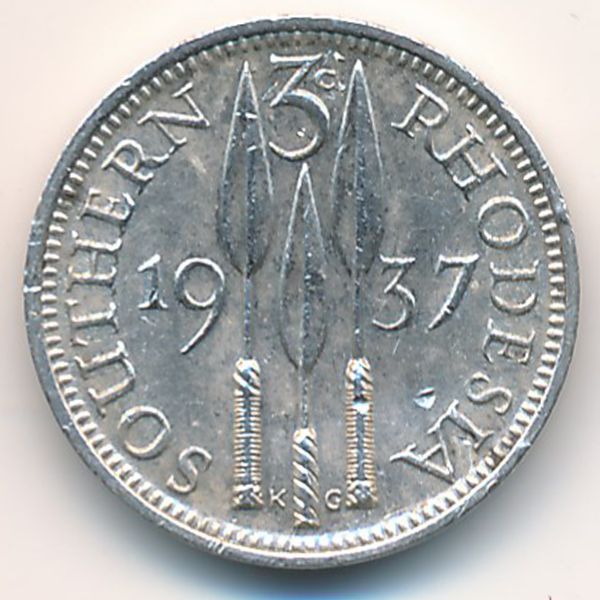 Южная Родезия, 3 пенса (1937 г.)