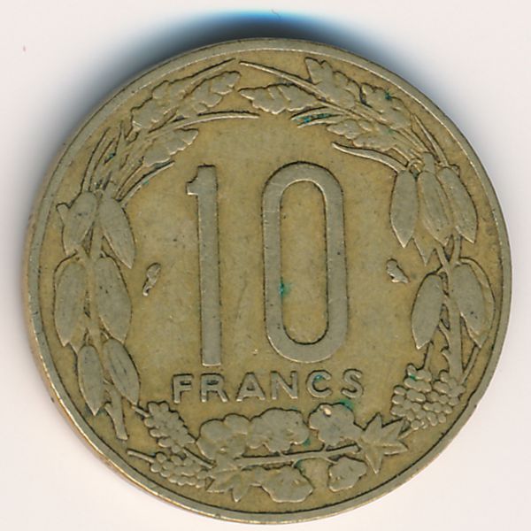 Экваториальные Африканские Штаты, 10 франков (1969 г.)