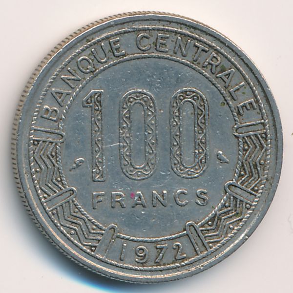 Конго, 100 франков (1972 г.)