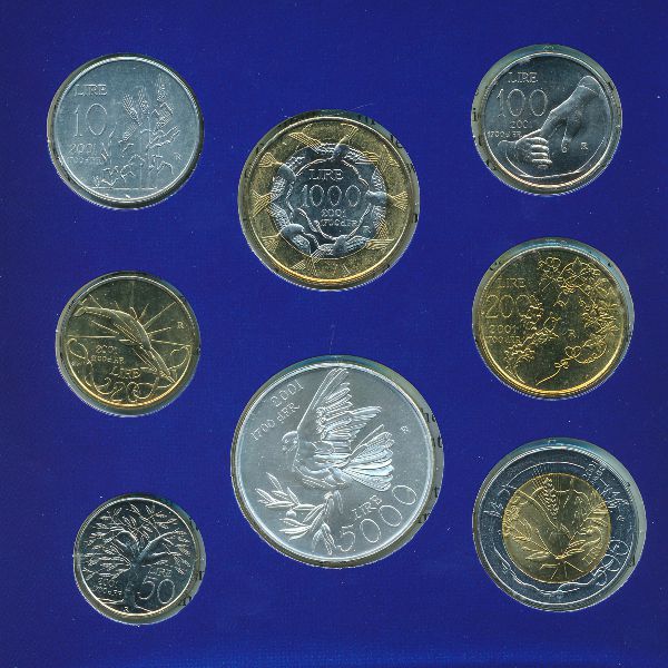 Сан-Марино, Набор монет (2001 г.)