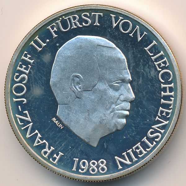 Лихтенштейн, 10 франков (1988 г.)