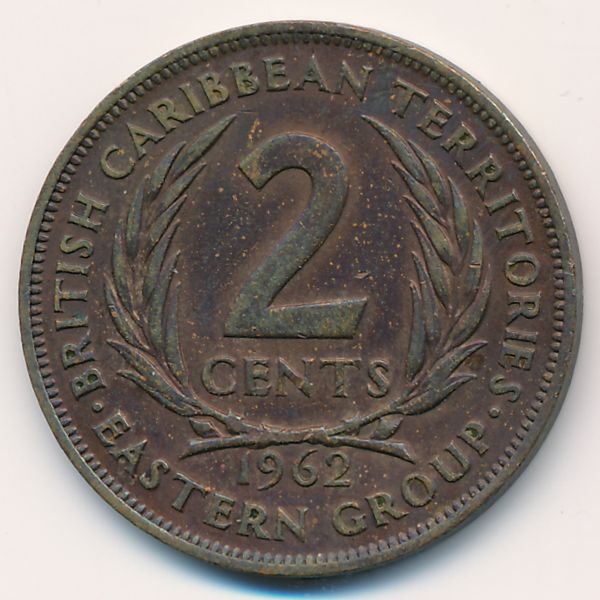 Восточные Карибы, 2 цента (1962 г.)
