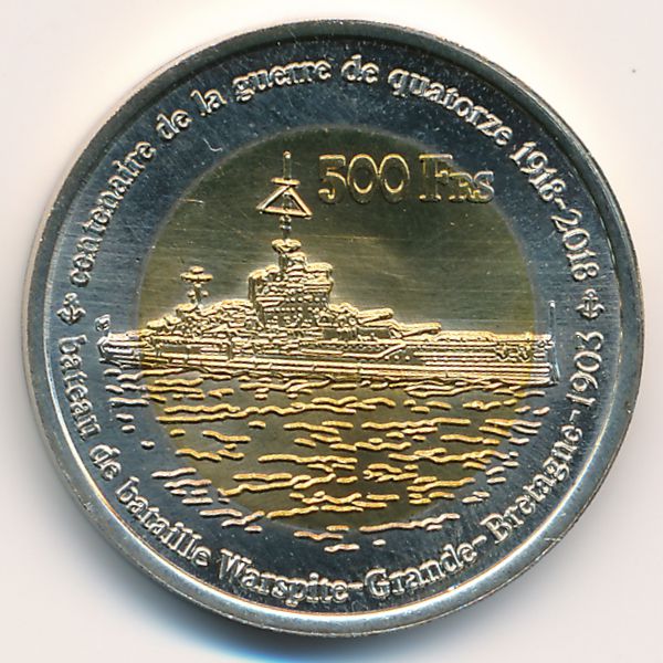 Бассас-да-Индия., 500 франков (2018 г.)