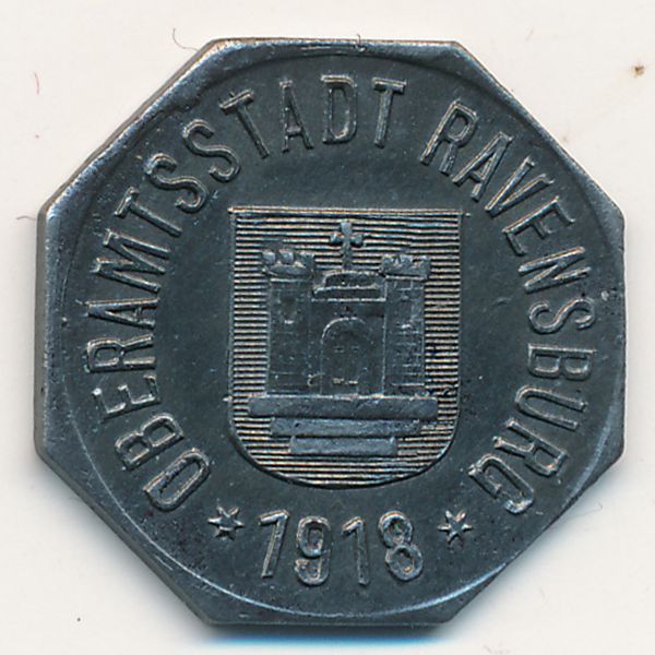 Равенсбург., 50 пфеннигов (1918 г.)