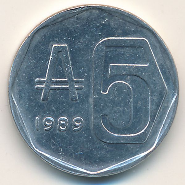 3 рубля 61. 1 Аустраль Аргентина 1989. Монета 5 Аргентина 1989. Аргентина 50 аустралей 1989. 5 $ - Аргентинский аустраль.