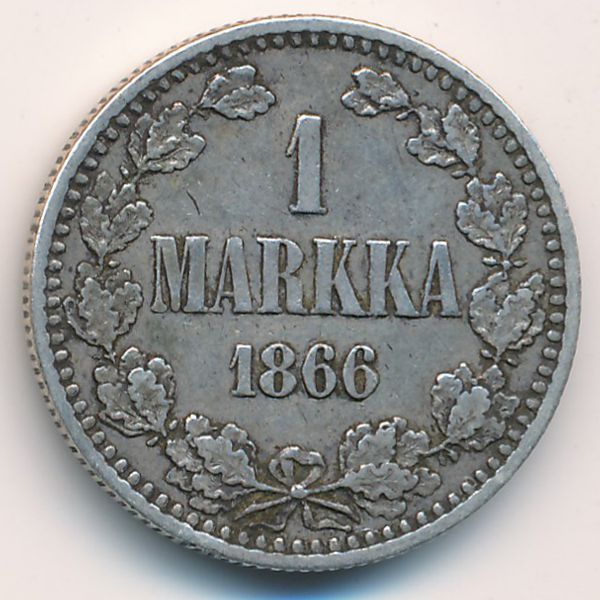 Финляндия, 1 марка (1866 г.)