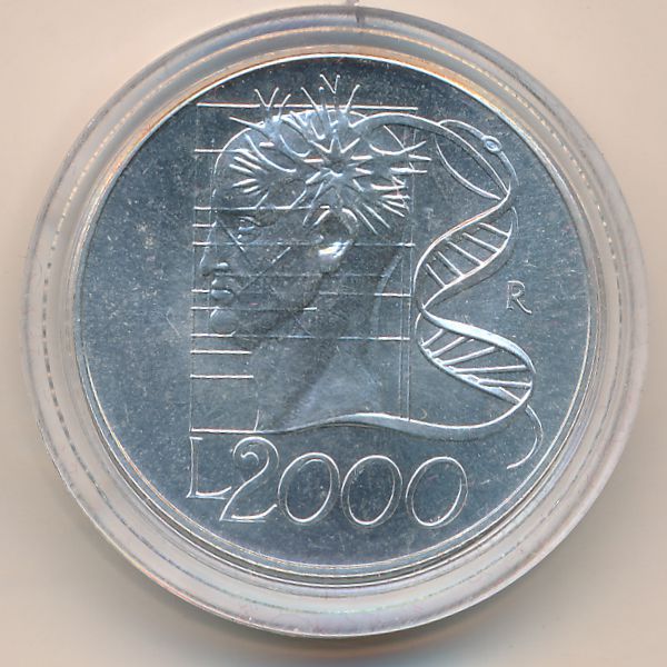 Италия, 2000 лир (1998 г.)