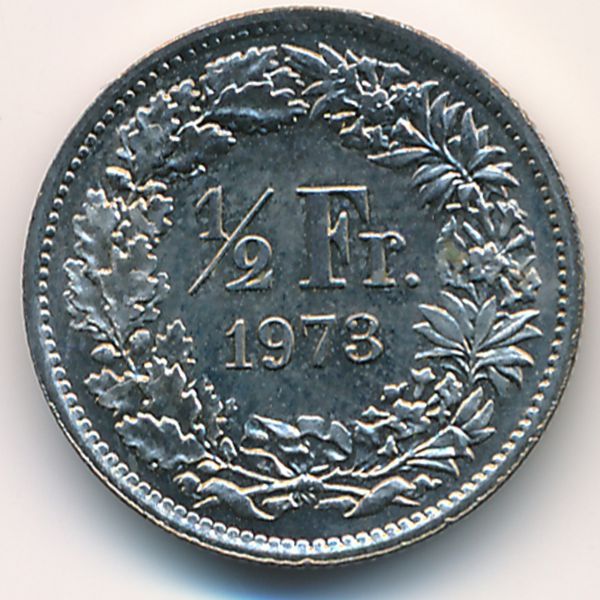 Швейцария, 1/2 франка (1973 г.)