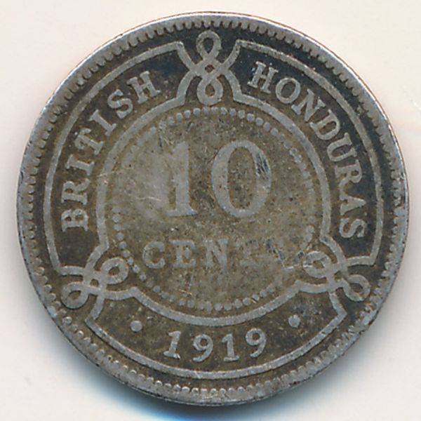 Британский Гондурас, 10 центов (1919 г.)