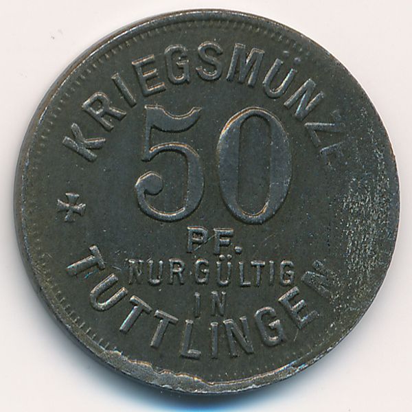 Тутлинген., 50 пфеннигов (1918 г.)