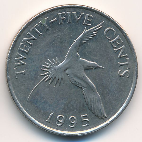 Бермудские острова, 25 центов (1995 г.)