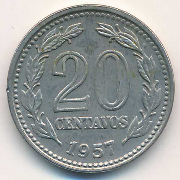 Аргентина, 20 сентаво (1957 г.)