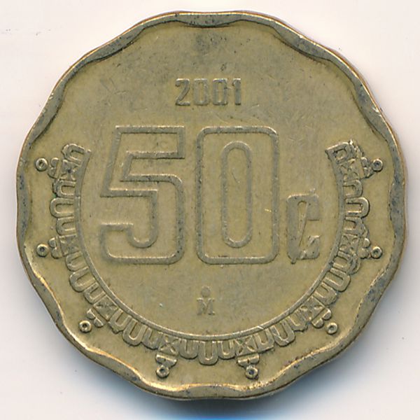 Мексика, 50 сентаво (2001 г.)