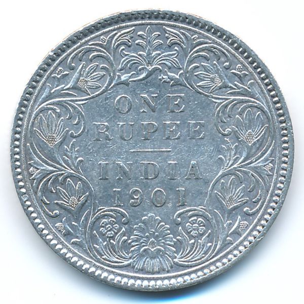 Британская Индия, 1 рупия (1901 г.)