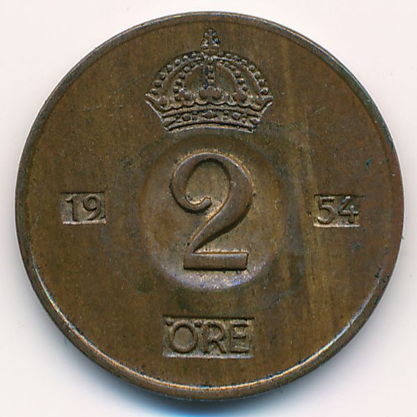 Швеция, 2 эре (1954 г.)