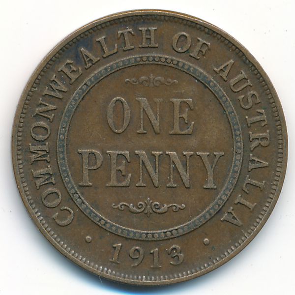 Австралия, 1 пенни (1913 г.)