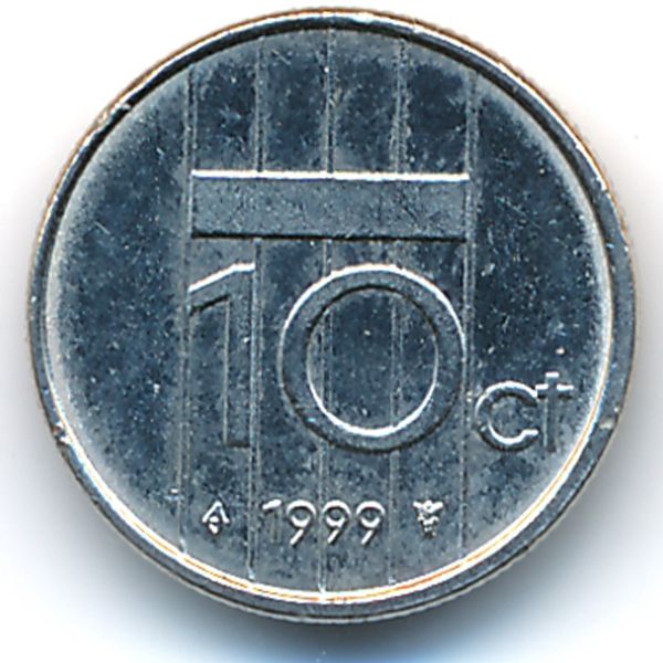 Нидерланды, 10 центов (1999 г.)