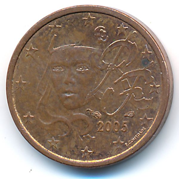 Франция, 1 евроцент (2005 г.)