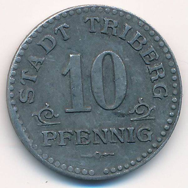 Триберг., 10 пфеннигов (1917 г.)