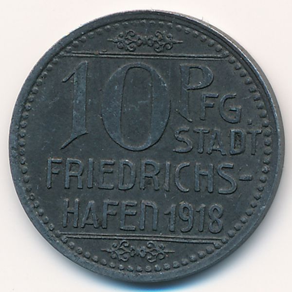 Фридрихсхафен., 10 пфеннигов (1918 г.)