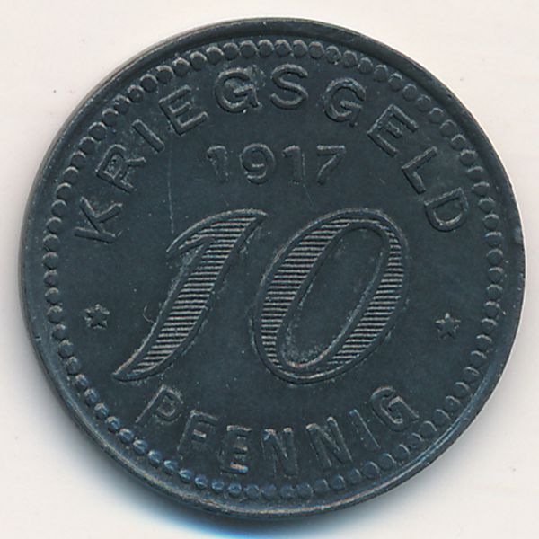 Бармен., 10 пфеннигов (1917 г.)