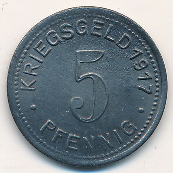Elberfeld, 5 пфеннигов, 1917