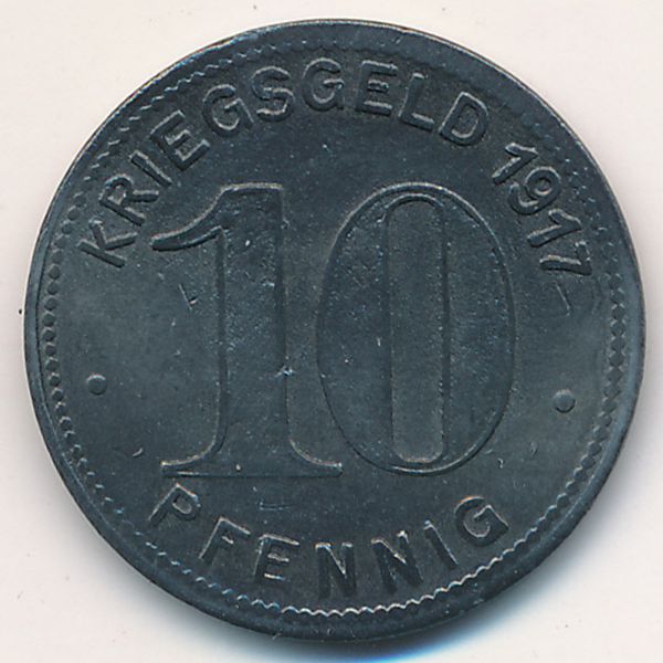 Эльберфельд., 10 пфеннигов (1917 г.)