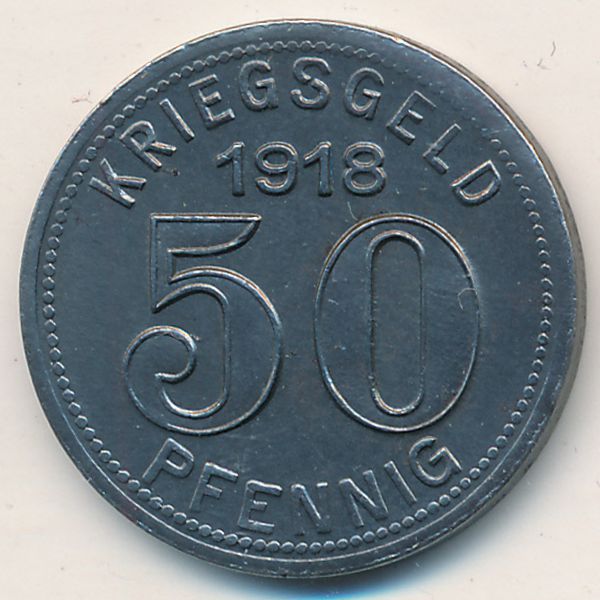 Эльберфельд., 50 пфеннигов (1918 г.)