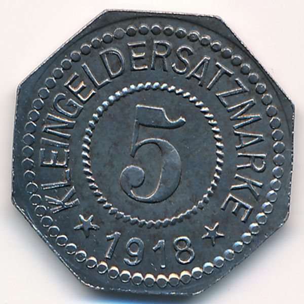 Херсфельд., 5 пфеннигов (1918 г.)