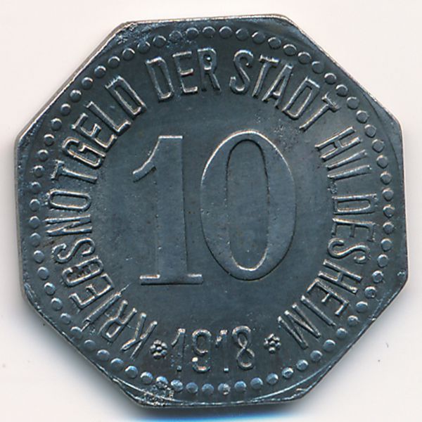 Хильдесхайм., 10 пфеннигов (1918 г.)