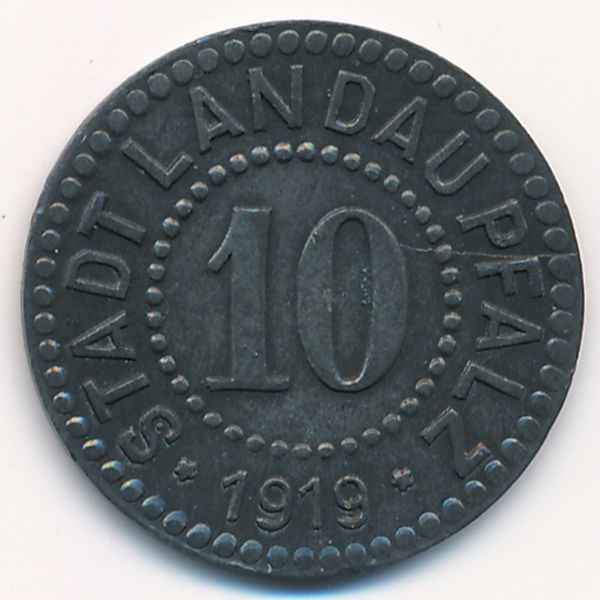 Ландау., 10 пфеннигов (1919 г.)