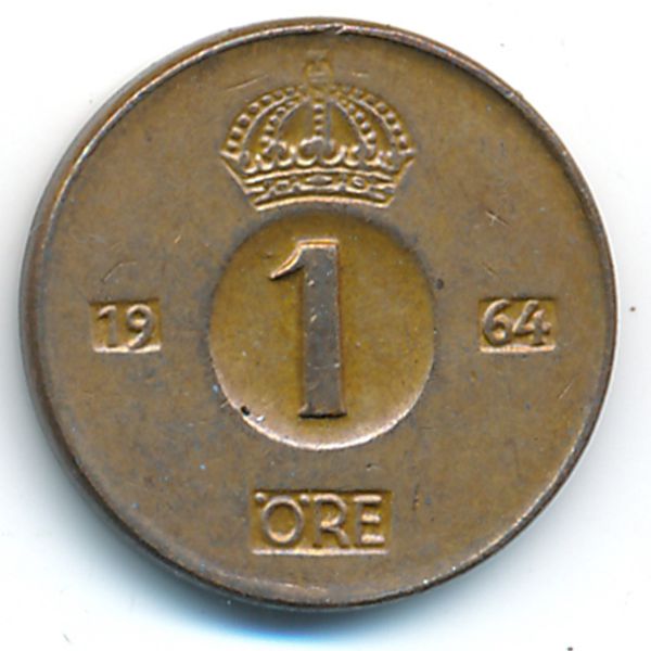 Швеция, 1 эре (1964 г.)