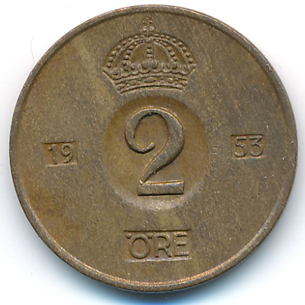 Швеция, 2 эре (1953 г.)