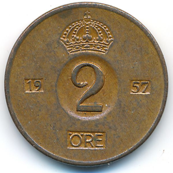 Швеция, 2 эре (1957 г.)