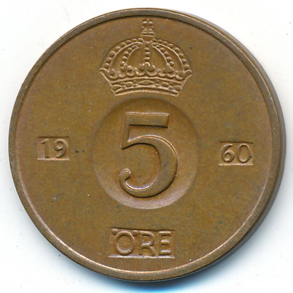 Швеция, 5 эре (1960 г.)