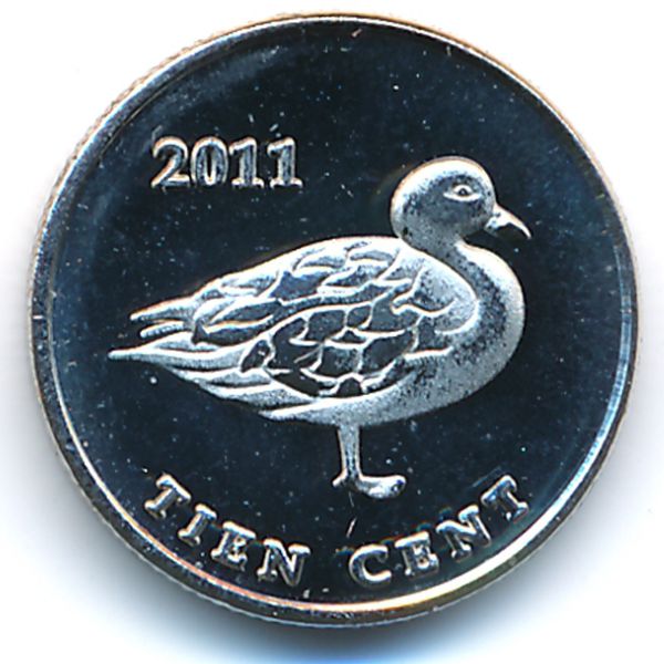 Остров Саба., 10 центов (2011 г.)