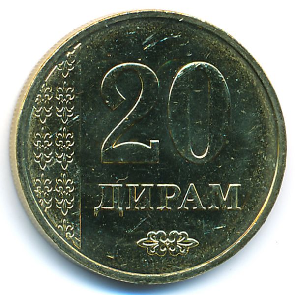 Таджикистан, 20 дирам (2018 г.)