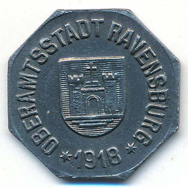 Равенсбург., 10 пфеннигов (1918 г.)