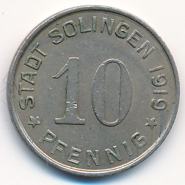 Золинген., 10 пфеннигов (1919 г.)