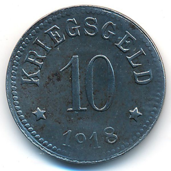 Лор-ам-Майн., 10 пфеннигов (1918 г.)