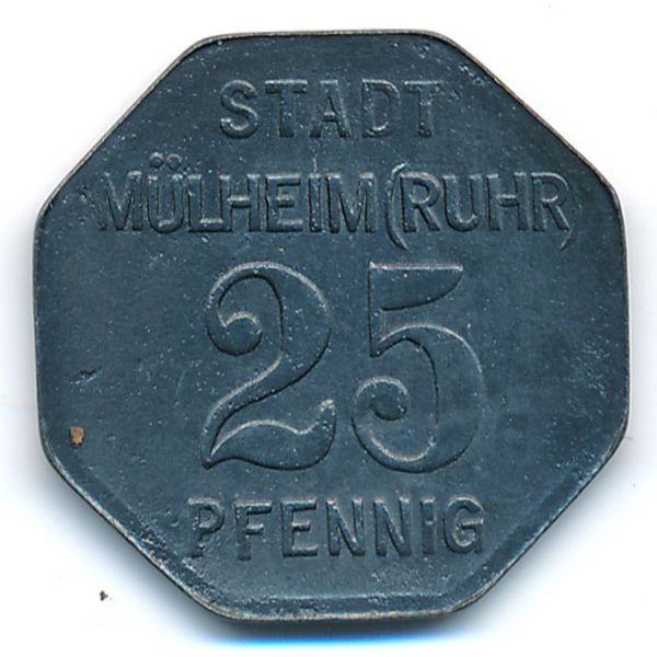Мюльхайм., 25 пфеннигов (1917 г.)