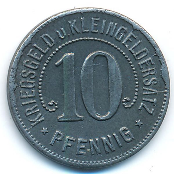 Нюртинген., 10 пфеннигов (1918 г.)