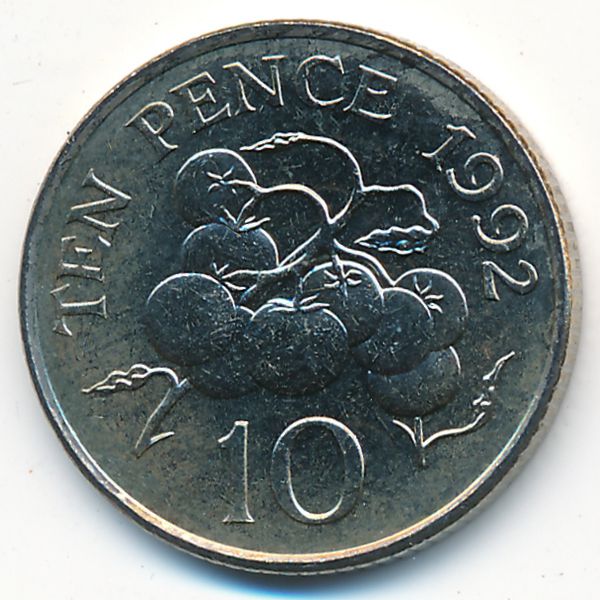 Гернси, 10 пенсов (1992 г.)
