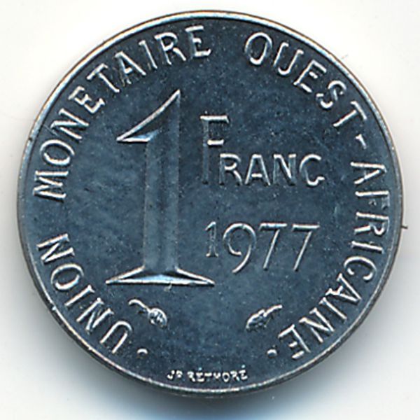 Западная Африка, 1 франк (1977 г.)