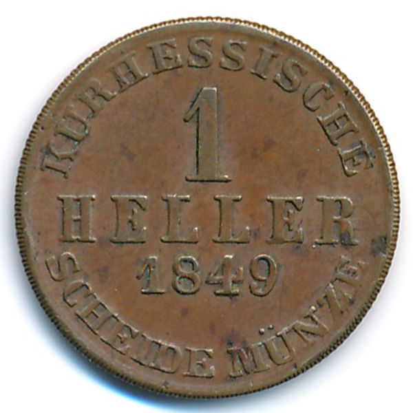 Гессен-Кассель, 1 геллер (1849 г.)