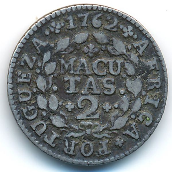 Ангола, 2 макуты (1762 г.)