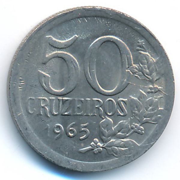 Бразилия, 50 крузейро (1965 г.)