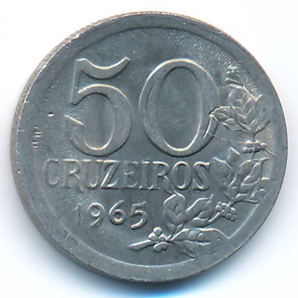 Бразилия, 50 крузейро (1965 г.)