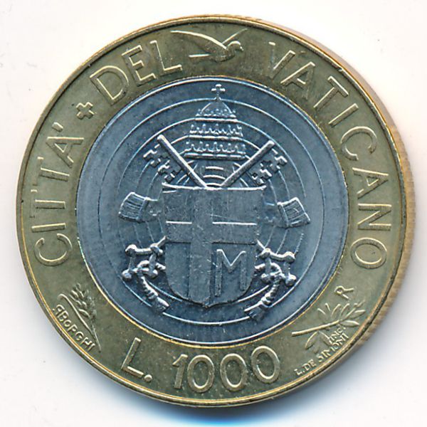 Ватикан, 1000 лир (1998 г.)