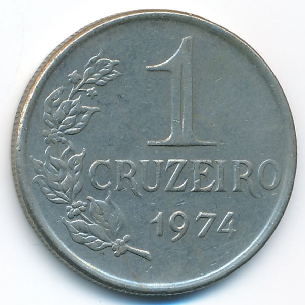 Бразилия, 1 крузейро (1974 г.)